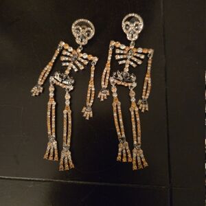 Baublebar skeleton bling drop earrings